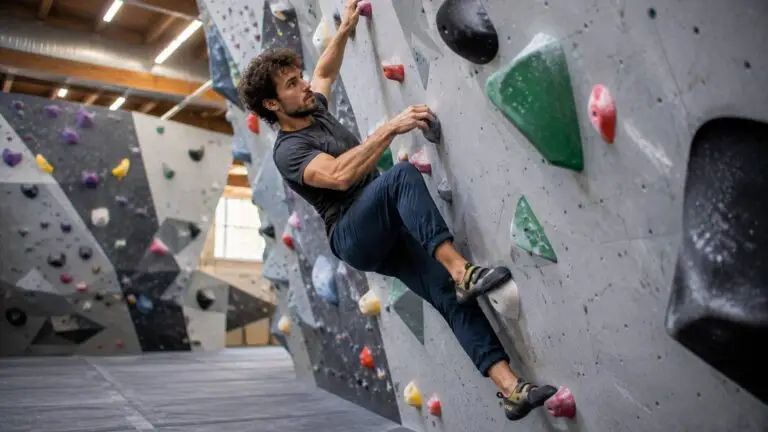 Boulderen techniek met nauwkeurige voetplaatsing en gecontroleerde lichaamspositie