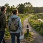 Microadventures dichtbij huis met wandelaars die de Nederlandse natuur intrekken
